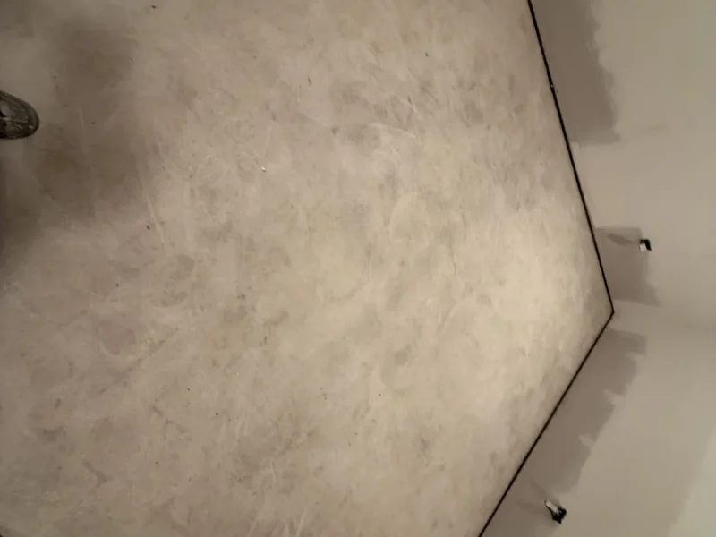 Basement floor before a Comer & Cross coating