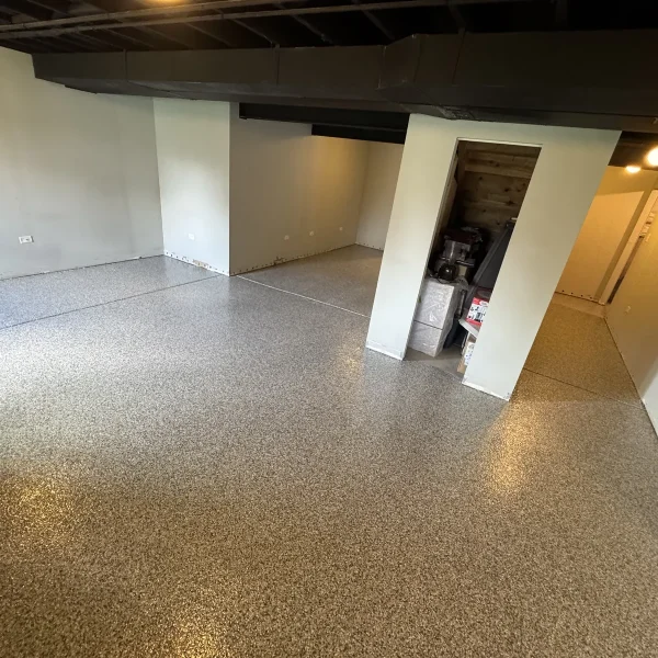 Basement coating project by Comer & Cross
