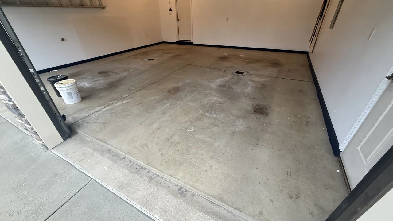 Concrete floor before coating
