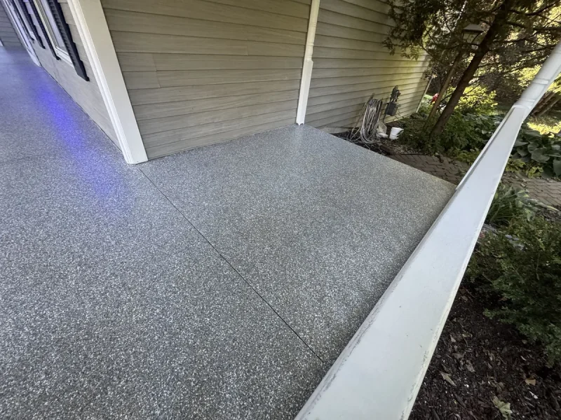 The same patio floor after a Comer & Cross coating