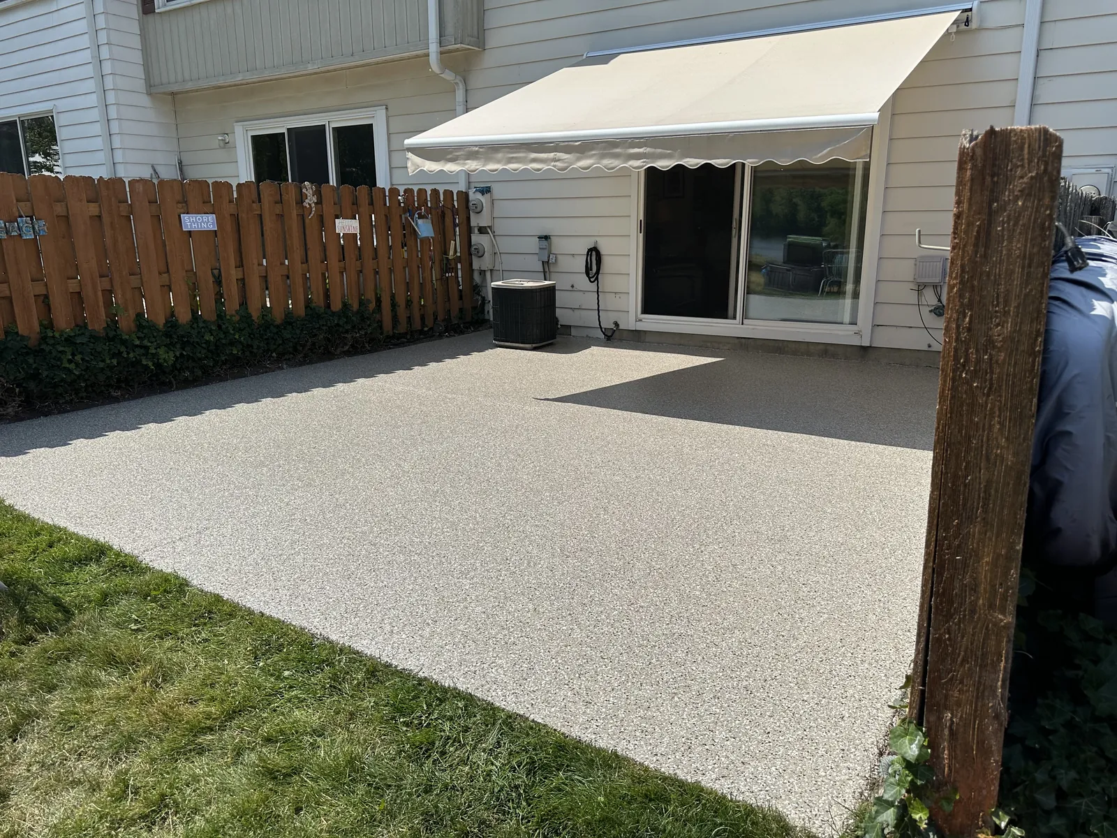 Patio coated by Comer & Cross