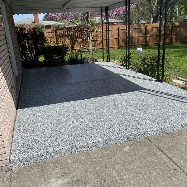 Patio coating project by Comer & Cross