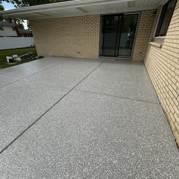 Patio coating project by Comer & Cross