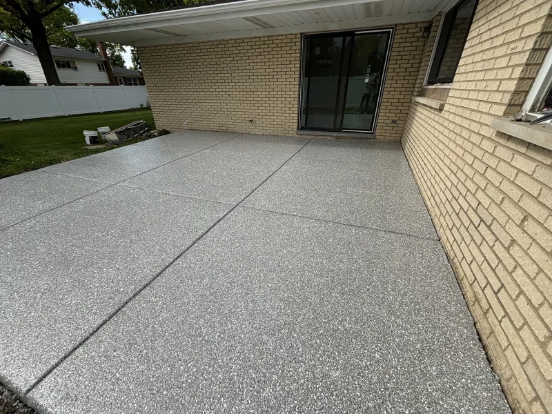 Patio coating project by Comer & Cross